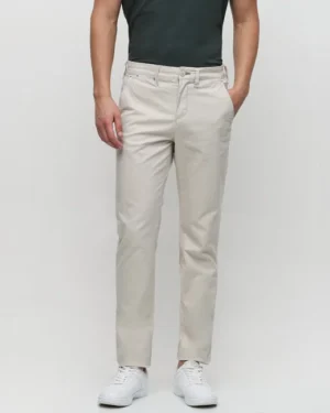 OFF-WHITE MID RISE SLIM FIT PANTS